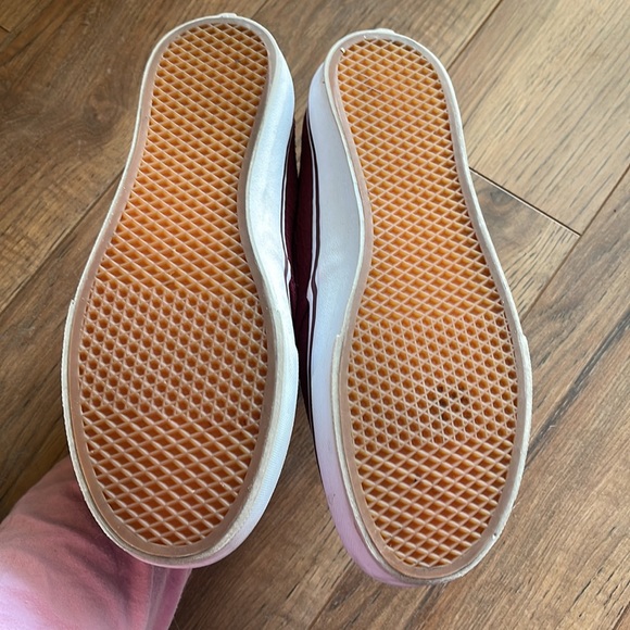 Maroon suede snake skin embossed sneakers - Picture 5 of 10